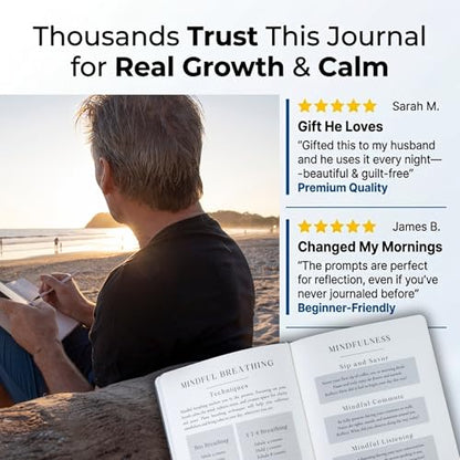 Journal for men: mental health journal, 90 day guided mindfulness self care planner for mindfulness, wellness, and anxiety relief, great gift