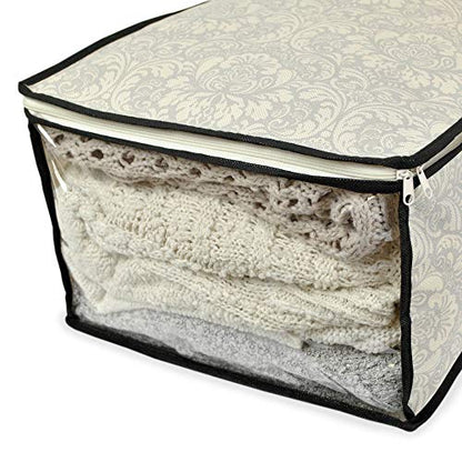 DII Breathable Closet Soft Storage Bag, Damask, Sweater Size - color: Damask, style: Sweater Size