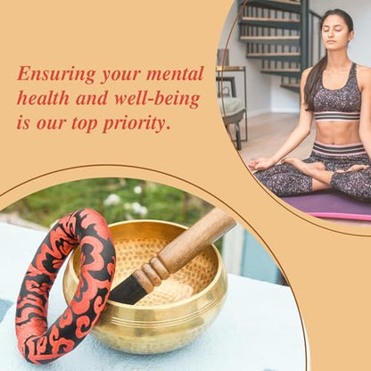 Tibetan Singing Bowl Set-Authentic Cuencos Tibetanos for Sound Healing, Meditation & Chakra Balancing - Includes Cushion, Mallet-Unique Spiritual Gifts for Women and Men (6.3 Inch Bowl) - size: 6.3 Inch Bowl