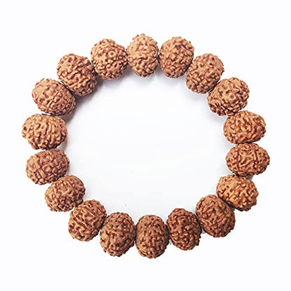 Rudraksha Bracelet for Men & Women's 2 Face, 3 Mukhi, 4 Mukhi, 5 Face, 6 Mukhi, 7 Mukhi, 8 Mukhi, 9 Mukhi, 10 Mukhi, 11 Mukhi Himalayan Rudraksha Beads Wrist Band for Yoga, Meditation, Healing - style: 8 Mukhi - Eight Faced