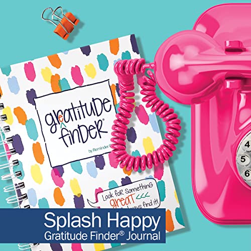 Gratitude Journal 52 Week Daily Positive Thinking for Thankfulness + Sticker Set | Gratitude Finder - color: Splash Happy + Grateful Heart Stickers