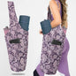 Yoga Mat Bag Yoga Tote Bag with Large Pocket and Zipper Pocket Yoga Mat Bag Carrier Fit Most Size Mats and All You Stuff - color: light purple