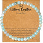 MAIBAOTA Healing Crystal Bracelet for Women Men, 8/4 mm Natural Stone Beaded Bracelets, Jewelry Birthday Gifts, Round Gemstones Stretch Bracelets - color: Multi-Amazonite, size: 4 mm