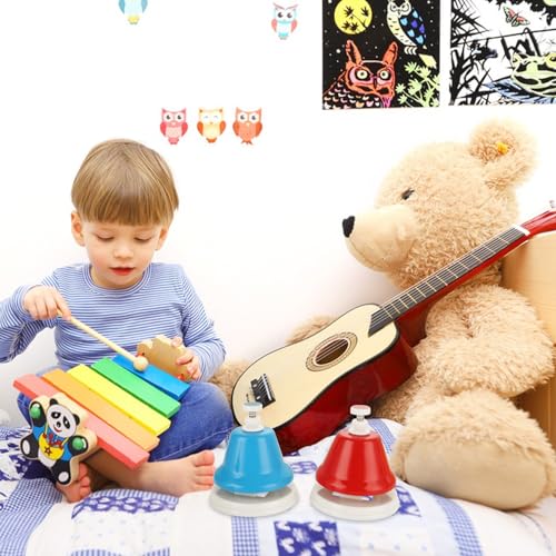 8 Pcs Rainbow Desk Bells, 8 Notes Diatonic Metal Musical Bells, Musical Bells Musical Learning for Musical Teaching Church