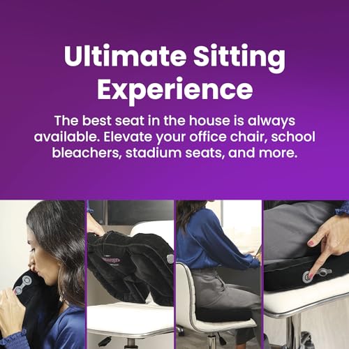 Cabeau Evolution Cushion Portable & Lightweight Inflatable Seat Cushion - Ideal for Office Chairs, School Bleachers, Stadium Seats, and Wheelchairs - Comfort on The Go (Pack of 2) - size: One Size (Pack of 2)