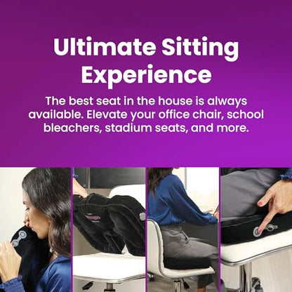 Cabeau Evolution Cushion Portable & Lightweight Inflatable Seat Cushion - Ideal for Office Chairs, School Bleachers, Stadium Seats, and Wheelchairs - Comfort on The Go (Pack of 2) - size: One Size (Pack of 2)