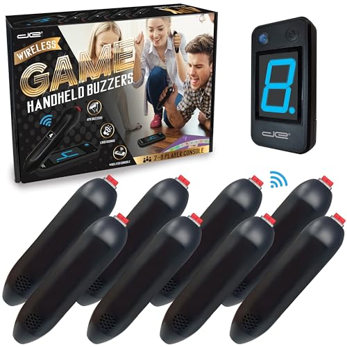 Digital Energy Wireless Handheld Game Buzzer System - Console Displays First Buzz-in - Great for Jeopardy, Family Feud, Trivia and Buzz Games - 8 Joystick Buzzers - size: 8 Player
