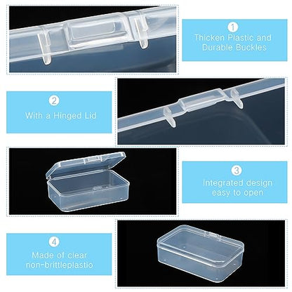 Blulu 13 Pieces Small Bead Organizers Plastic Bead Storage Containers with Lids Mini Clear Storage Cases Transparent Craft Boxes for Jewelry Diamonds DIY Art Craft Accessory(3.3 x 2.2 x 1 Inch) - size: 3.3 x 2.2 x 1 Inch