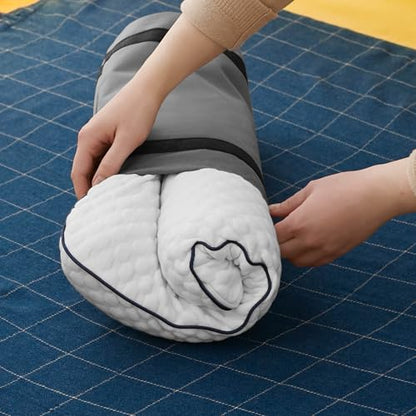 Weekender Cooling Gel Memory Foam Camping Pillow – Travel Size, Ventilated Cooling Pillow for Side & Back Sleepers, Neck Support, Compact with Carry Bag, Washable Cover - size: Travel, style: 1 Pack