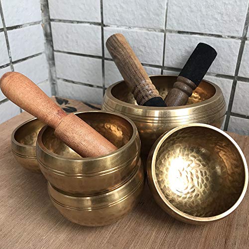 Himalayan Hand Hammered Chakra Meditation Bowl Brass Buddhist Yoga Singing Bowl，One Color 17 - size: 17