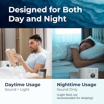 Adaptive Sound Technologies Sound + Therapy - Comprehensive Therapy Experience for Optimal Sleep Environment - Gamma Light & Soothing Noise - Precision Volume Dial - Relaxation Support