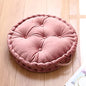 Tufted Velvet Floor Cushion, Round Thick Seating Cushion with Carrying Handle, Patio Meditation Pillow Tatami Chair Pads, 20"x20"x3", Pink - color: R-pink
