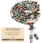 AD Beads 6mm 8mm 108 Prayer Mala Jasper Elastic Bracelet - Handmade Yoga Meditation Healing Power Energy Gifts for Unisex Adult. - color: African bloodstone(Strengthen the body)