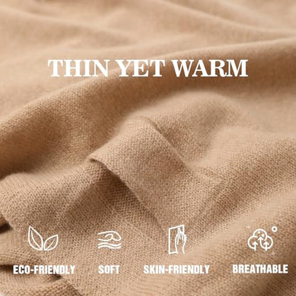 Cashmere Blend Shawl Wraps for Women,Cashmere Poncho Pashmina for Women Travel Scarf for All-Season with Gift Box - color: Camel
