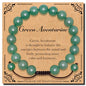 BONNY BOXX Braided Genuine Bracelet, Elegant Handcrafted Natural Gemstone Crystal Bracelet Healing Power Energy Inspirational Gifts with Card for Unisex - color: Green Aventurine, size: 10MM