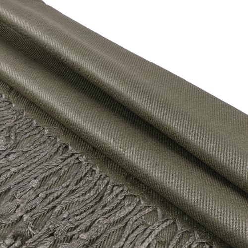 TZ Promise Women Pashmina Shawls and Wraps for Evening Dresses,Soft Large Long Scarf for Wedding,Bride Bridesmaid Gifts - color: Army Green