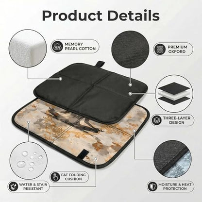 Yoga Meditation (1) Print Folding Seat Pad, Portable Camping Seat Cushion for Outdoor