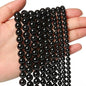 About 45pcs 8mm Natural Stone Beads Black Onyx Agate Beads Energy Crystal Power Gemstone for Jewelry Making, DIY Bracelet Necklace - color: Black Onyx Agate, size: 8mm