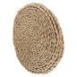 Double-Layer Handwoven Meditation Floor Cushion 30x30cm Woven Straw Sitting Mat Thickened Sitting Mat for Zen Practice Indoor Yoga Seating