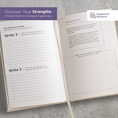 Mindologie Gratitude Journal - Increase Happiness & Success with the Ultimate Gratitude Journal - Scientifically Proven - Apply Positive Psychology Principles in your daily life