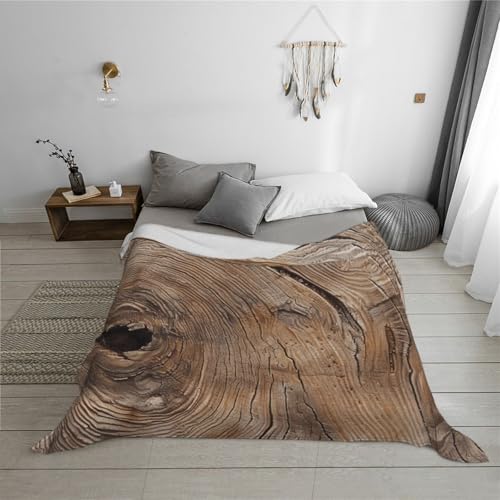 Wood Grain Prints Throw Blanket (280g Flannel) Anti-Pilling Warm Fuzzy Blankets for Bed Sofa Couch Travel 50x40 Inch - color: Wood Grain, size: 50x40 Inch