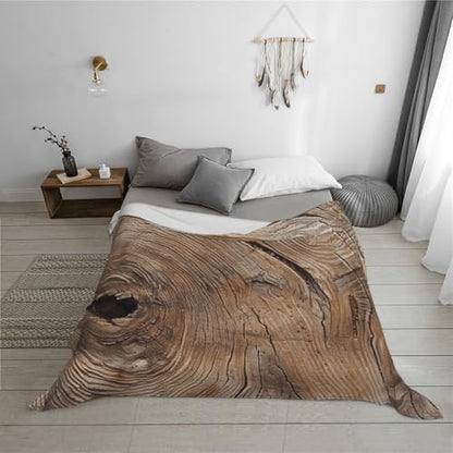 Wood Grain Prints Throw Blanket (280g Flannel) Anti-Pilling Warm Fuzzy Blankets for Bed Sofa Couch Travel 50x40 Inch - color: Wood Grain, size: 50x40 Inch
