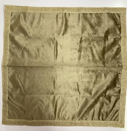 SMMS Spiritual Velvet Table Cloth Altar Tarot Spread (Golden, Medium- 61cm*61cm/ 24inch*24inch) - color: Golden, size: Medium- 61cm*61cm/ 24inch*24inch