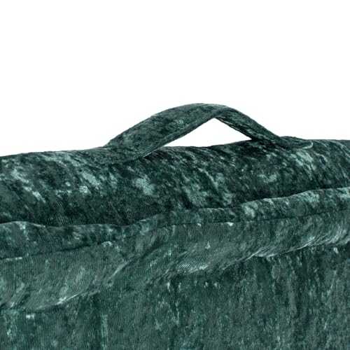 SAFAVIEH Home Collection Belia Green 18-inch Square Tufted Floor Pillow with Insert - color: Green, size: 18 x 18-Inch