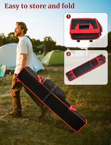 Wheeled Canopy Tent Replacement Bag 10x10x48, Heavy Duty 800D Oxford Carry Bag with Wheels & Handle, Waterproof Storage Case for Pop Up Canopy Frame - size: 10x10x48Inch