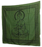 Buddha Indian Cotton Yoga Meditation Prayer Altar Cloth (40" x 40") (Olive Green) - color: Olive Green
