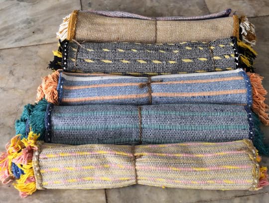 Natural herbs infused Organic Cotton yoga mat for meditation, Pilates, fitness, prayer| Hand-woven, Anti-slip back| No Synthetic or chemical