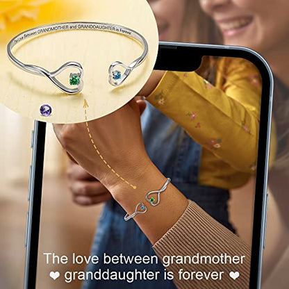 callie Personalized Women Bracelet, Family Bracelet Mother's Day Birthday Gifts for Mom Grandma Wife - color: Brass