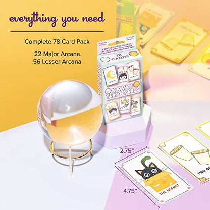 Cute Kawaii Tarot Cards for Beginners - Anime Magic Oracle Deck for Teens - color: Anime