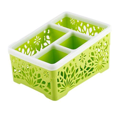 Ruilogod Hollow Out Flower Pattern 4 Slots Sundries Storage Organizer Holder (id: 335 a2b 907 4c7 f9f