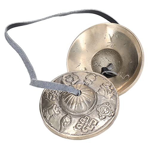 Tibetan Tingsha Meditation Bell Small Pure Copper Double Bell Handmade Bell for Healing, Mindfulness, and Gift Giving