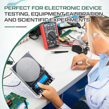 Relaxweex Adjustable Schumann Sine Wave Resonance Generator Ultra Low Frequency Generator Sound Frequency Machine with USB Cable and Acrylic Case (Black) - color: black