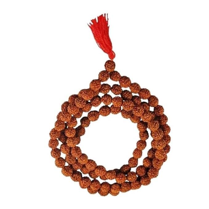 Arihant Gems & Jewels 5 Mukhi Rudraksha Jaap Mala, Natural Nepali Rudraksha Beads, Spiritual Japa Mala for Men & Women, Meditation - Spiritual Necklace for Positivity & Protection