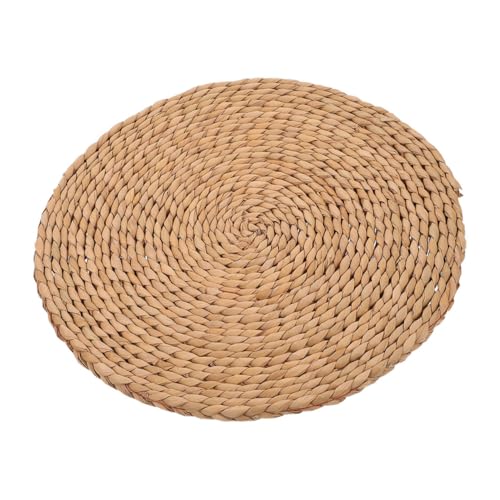 VICASKY Meditation Cushion 1.5cm Thick Natural Woven Straw Floor Seating Mat for Yoga, Meditation, and Picnic Use