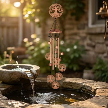 ORIGACH Tree of Life Wind Chimes, Metal Wind Chimes for Outside, Decor for Lawn, Patio, Home, Garden, Large Wind Chime Gifts for Birthday Family & Friends