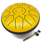 Rain Drum for Outside Garden, MIUYA 6 Inch 11 Notes Steel Tongue Drum for Adults, Beginner Percussion Instrument for Meditation Yoga, Sunlit Gold - color: Sunlit Gold