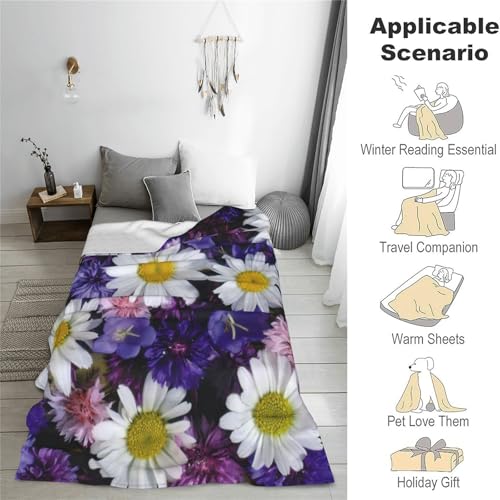 Serene Lotus Blanket, Soft Warm Cozy Beautiful Flowers Pond Throw Blanket Gifts for Adults Kids Women, Lightweight Fuzzy Comfy Flannel Blankets for Couch, Travel, Bed, House Decor 60×50 Inch