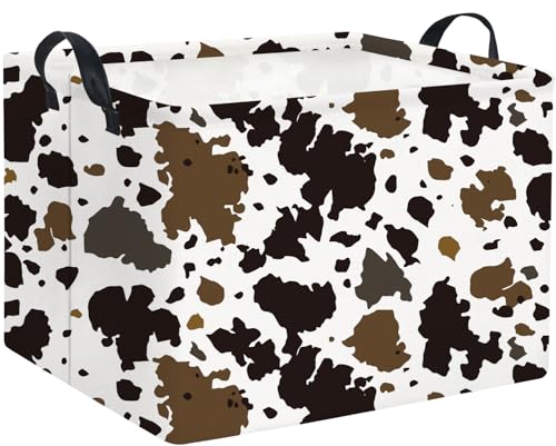 Rectangular Easter Cow Basket - Kids Baby Storage Bin Toy Organizer Box for Boys Room Decor - color: Cow