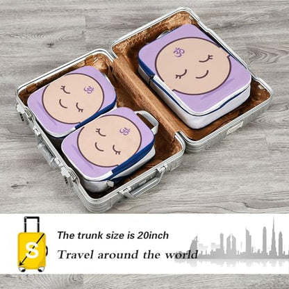 Portable 3 Set Packing Travel Bags Polyester Closet Organizer Bag, Meditation Zen Look (3 Set) - color: Meditation Zen Look