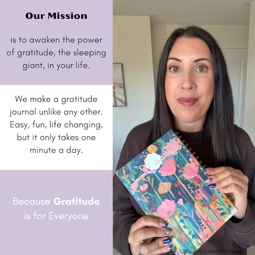 One Minute Gratitude Journal - One Line a Day - Daily Gratitude Sticker Journal for Happiness, Mindfulness, Positivity and Reflection - Hardcover Spiral Bound Yearly Diary for Personal Growth