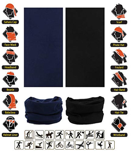 Headband Neck Gaiter Head Wrap Headwear Face Mask Magic Scarf Bandana for Men and Women - color: 6pc.solid Color Series.3