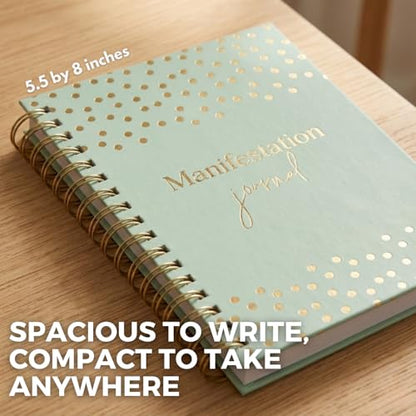 Manifestation Journal for Women | Guided 369 Method & Undated 90-Day Planner for Intentional Goal Setting - Sage Green - color: Sage Green