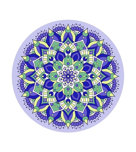 nuveti Large Meditation Mat Non Slip Round Yoga Mat Natural Rubber with Sueded Surface Exercise Mat Perfect for Meditating, Stretching, Yoga（140CM X 3.5MM Thick)