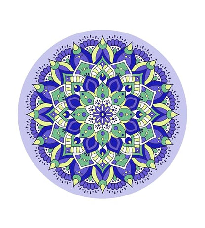 nuveti Large Meditation Mat Non Slip Round Yoga Mat Natural Rubber with Sueded Surface Exercise Mat Perfect for Meditating, Stretching, Yoga（140CM X 3.5MM Thick) - color: ChuShiShengXia