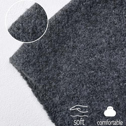 Women's Shawl Wrap Cardigan Knitted Wool Blend Pashmina Cape, Scarf & Sweater Cover-Up for winter - color: Dark Grey