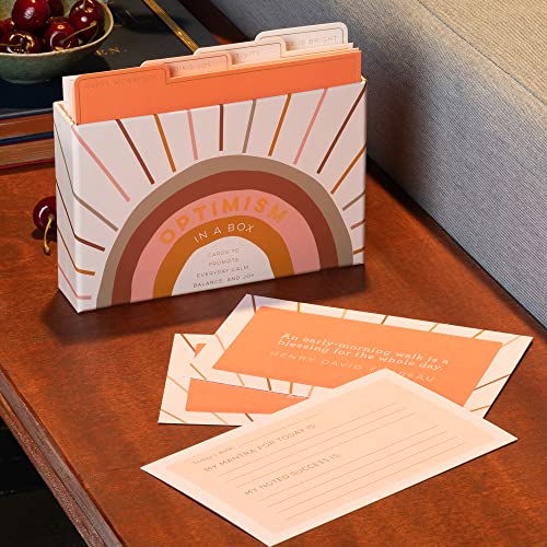 WORLD TRAVELER Eccolo Positive Affirmation Cards, Optimism In A Box - Guided Self Care Cards To Promote Everyday Calmness, Self Love, Mindfulness, and Stress Relief (6-x-7-x-1.5 inches)